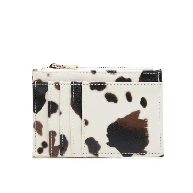 Sia Card Holder Wallet | Cow Print