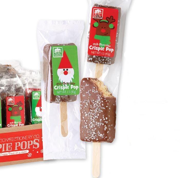 Sleigh Ride Chocolate Covered Crispie Pop Treat