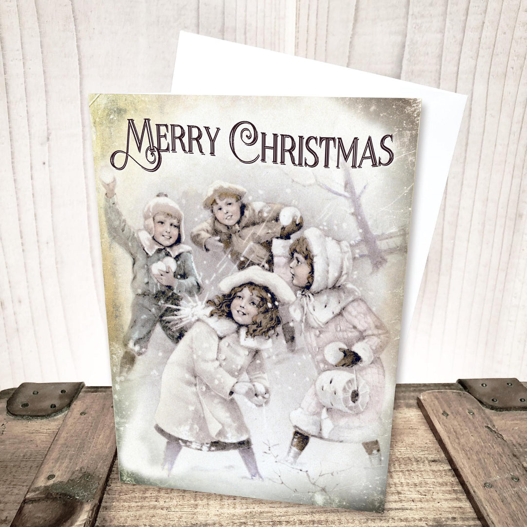 Snowball Fight Christmas Card by Yesterday's Best