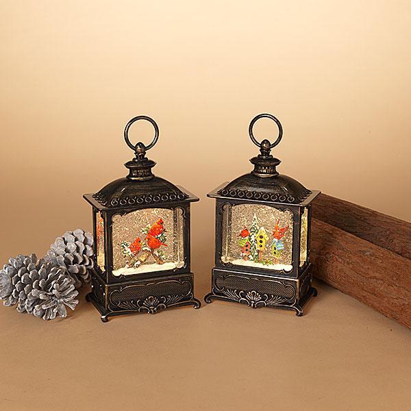 Spinning Water Globe Lantern | Cardinals