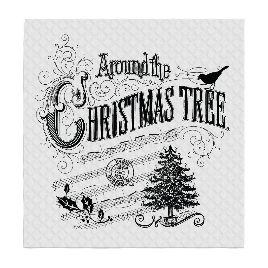 Swedish Sponge Dish Cloth Around the Christmas Tree