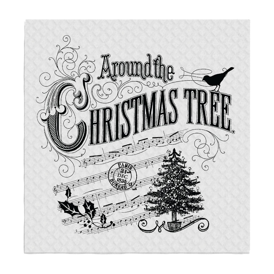 Swedish Sponge Dish Cloth Around the Christmas Tree