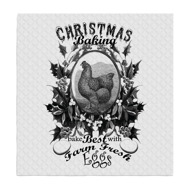 Swedish Sponge Dish Cloth Christmas Baking Farm Fresh Eggs