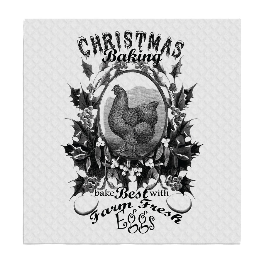 Swedish Sponge Dish Cloth Christmas Baking Farm Fresh Eggs