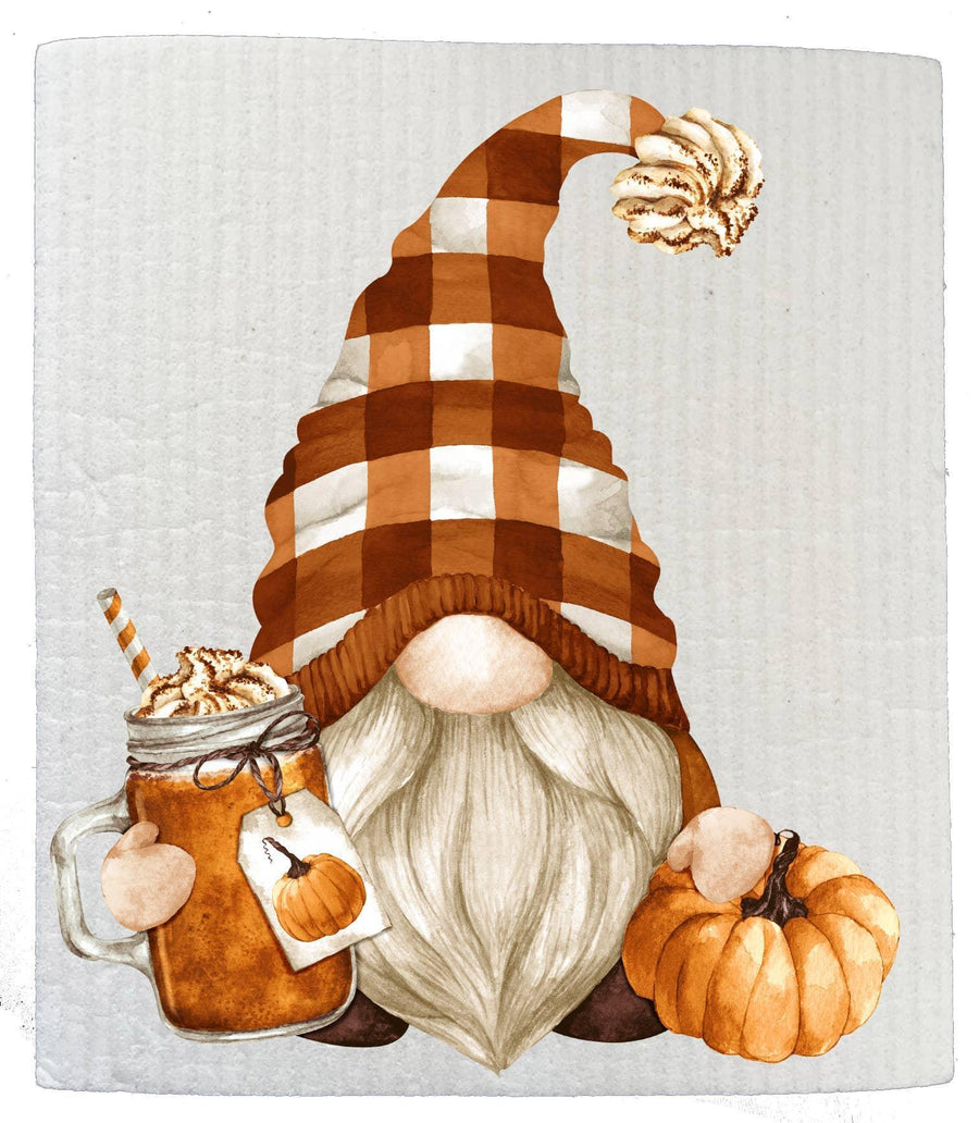 Swedish Sponge Dish Cloth Fall Autumn Pumpkin Gnome Pumpkin Spice