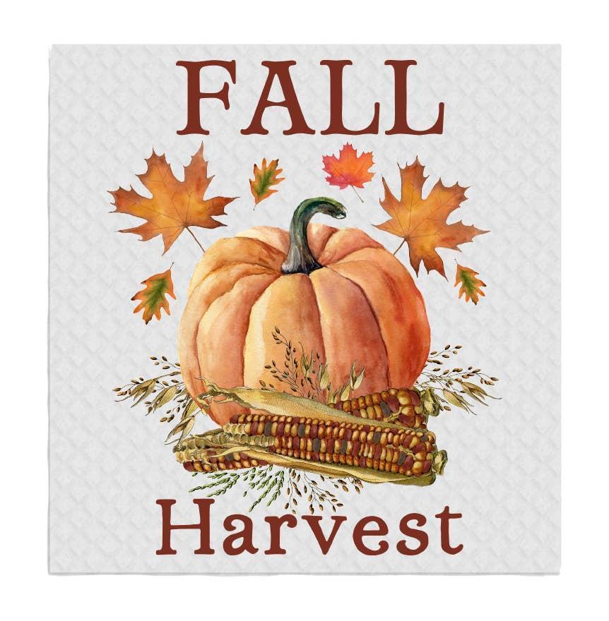 Swedish Sponge Dish Cloth Fall Harvest Autumn Pumpkin