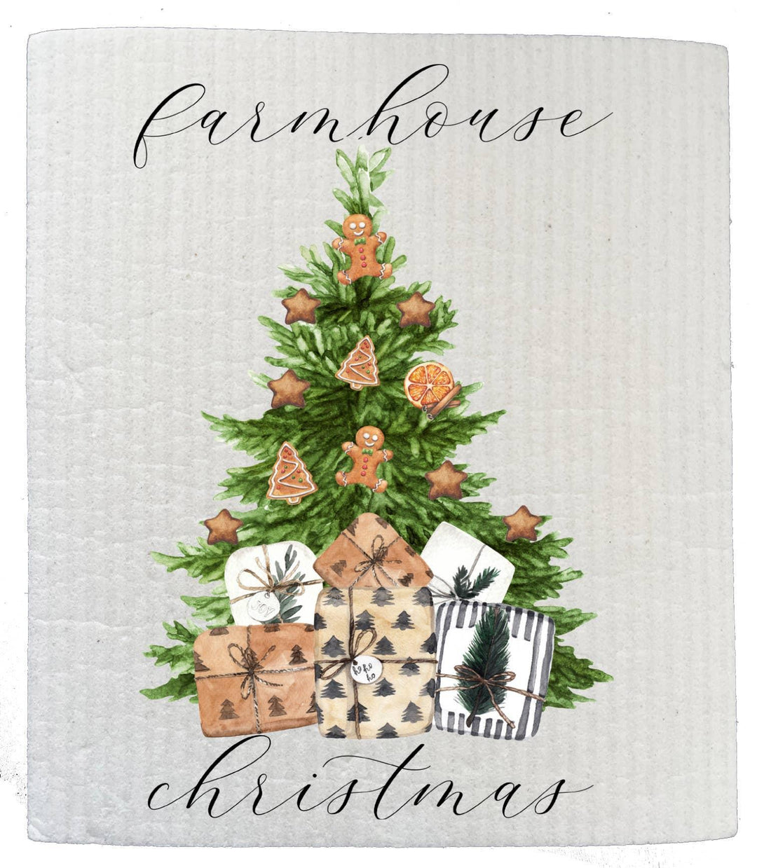 Swedish Sponge Dish Cloth Farmhouse Christmas Tree