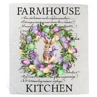Swedish Sponge Dish Cloth | Farmhouse Kitchen Easter Bunny Wreath