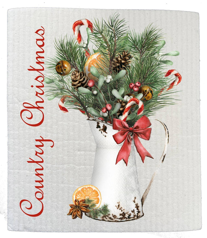 Swedish Sponge Dish Cloth Rustic Country Christmas