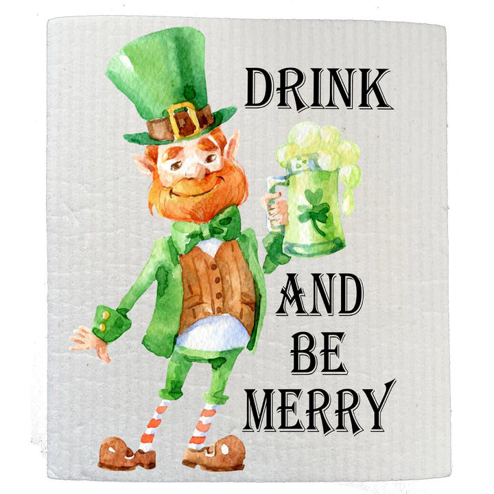 Swedish Sponge Dish Cloth | St Patrick Day Drink be Merry