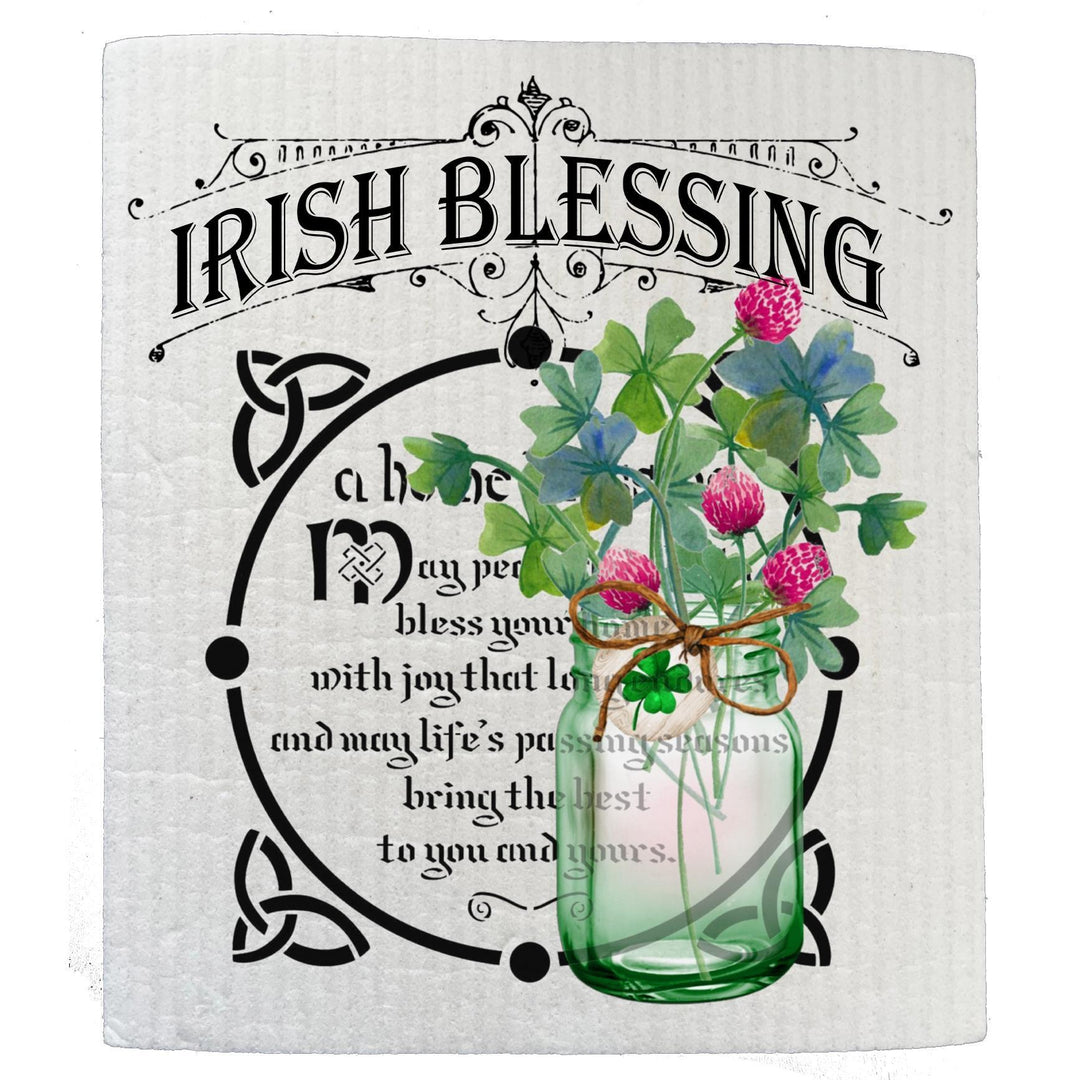 Swedish Sponge Dish Cloth | St Patricks Day Bless Irish Home