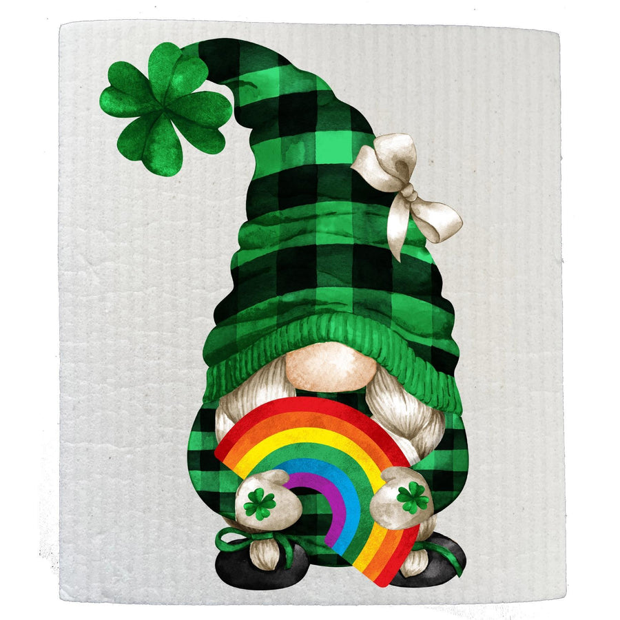 Swedish Sponge Dish Cloth | St Patricks Day Gnome Rainbow