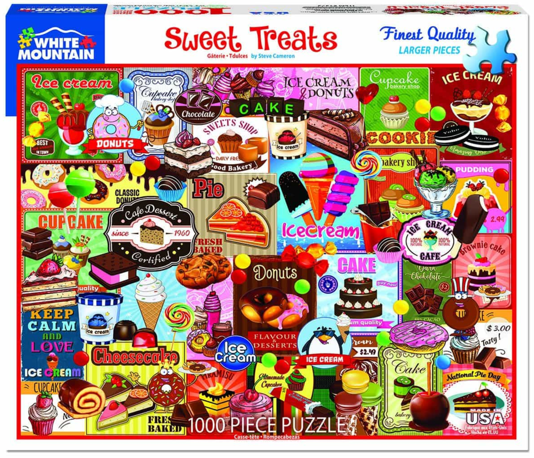 Sweet Treats 1000 Piece Jigsaw Puzzle by White Mountain Puzzle