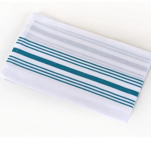 Mary's Kitchen Striped Bistro Cloth Napkin Teal