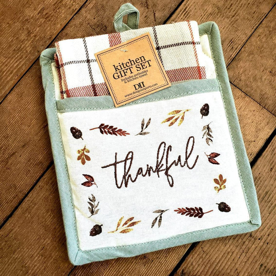 Thankful Leaves Potholder Gift Set