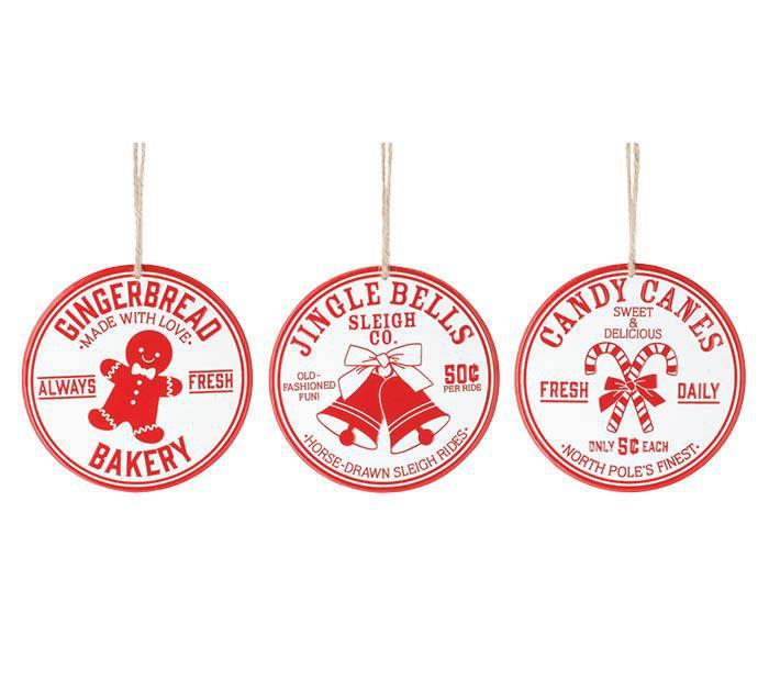 Tin Embossed Christmas Ornament