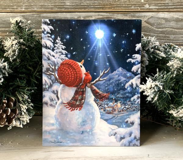 Upon a Midnight Clear - Lighted Tabletop Canvas