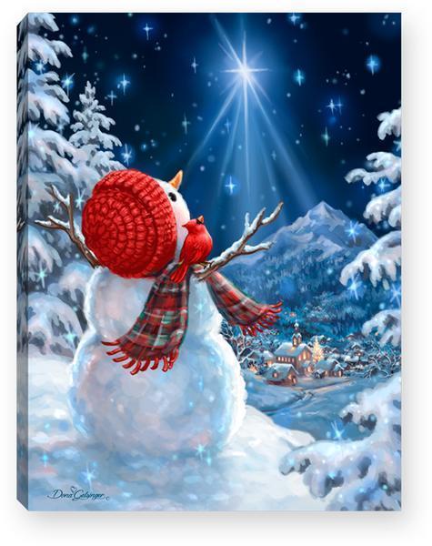 Upon a Midnight Clear - Lighted Tabletop Canvas