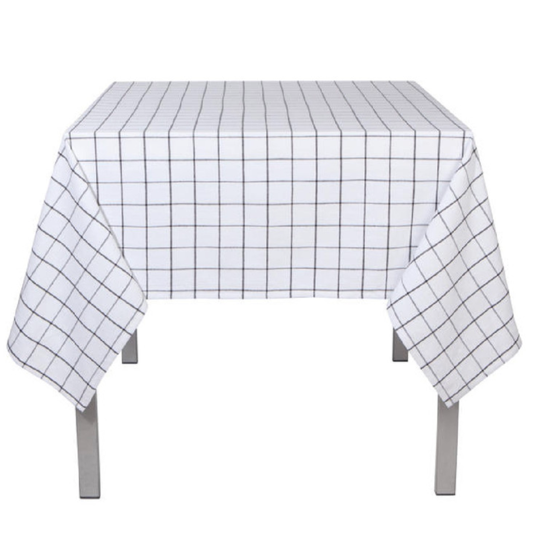 Vintage Wash Black Checked Tablecloth (60" x 90") by Now Designs