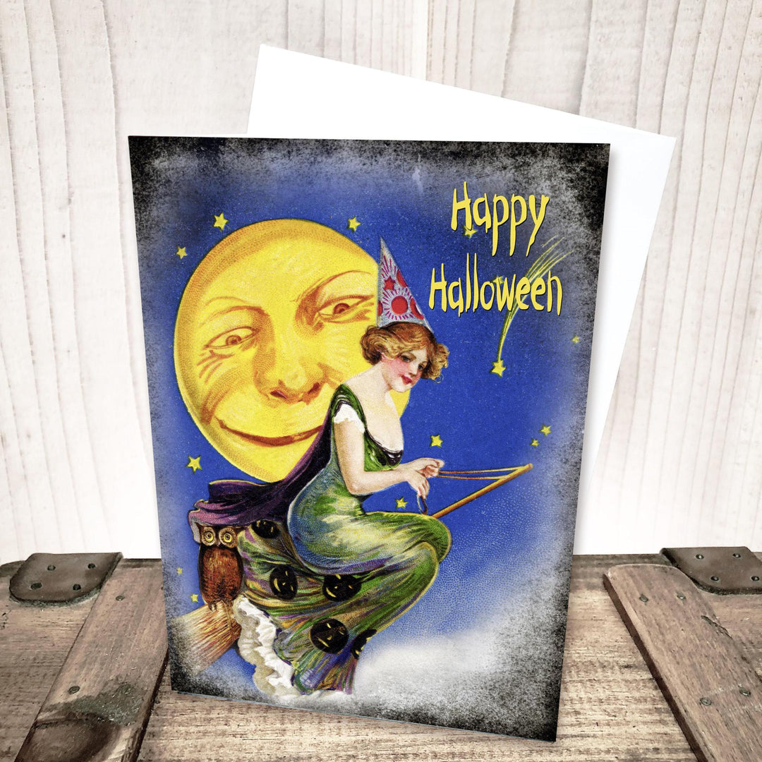 Vintage Witch Halloween Card by Yesterday's Best