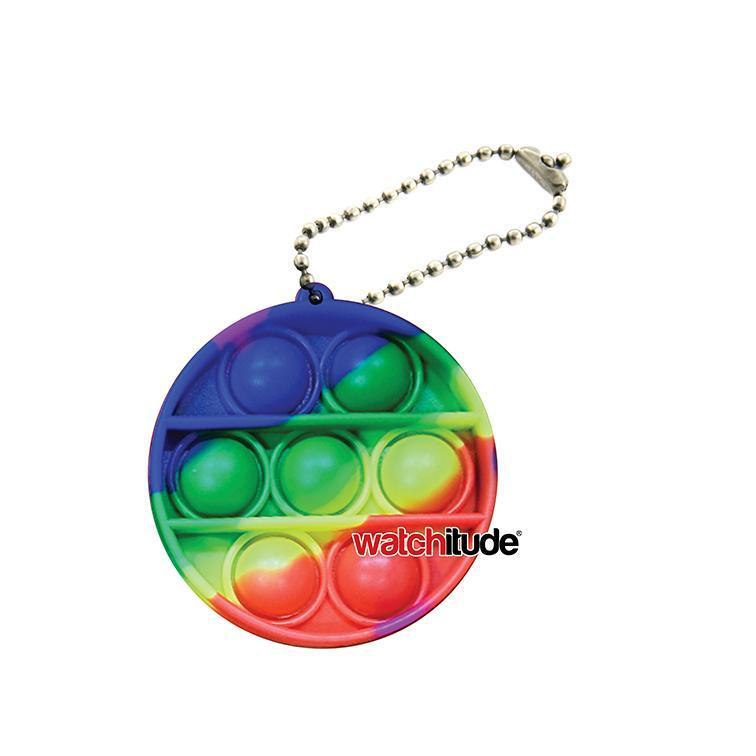 Watchitude POP'd Rainbow Round Keychain - Bubble Popping Toy