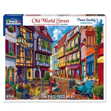 White Mountain Jigsaw Puzzle | Old World Street 500 Piece
