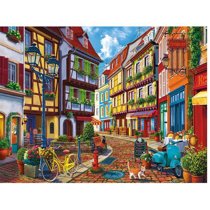 White Mountain Jigsaw Puzzle | Old World Street 500 Piece