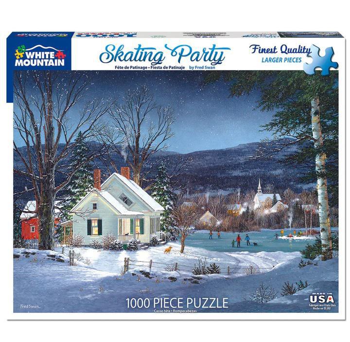 White Mountain Jigsaw Puzzle | Skating Party 1000 Piece