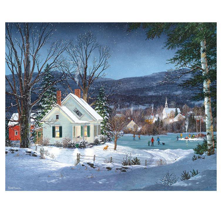 White Mountain Jigsaw Puzzle | Skating Party 1000 Piece