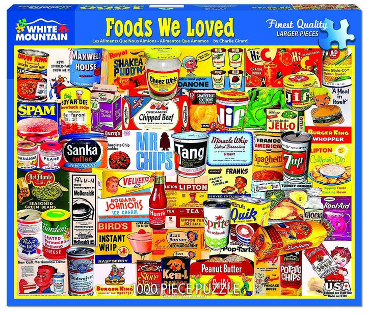 White Mountain Puzzle Food's We Loved 1000 Piece Jigsaw Puzzle