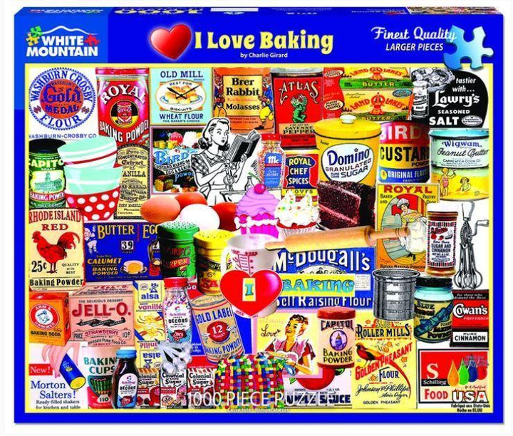 White Mountain Puzzle I Love Baking 1000 Piece Jigsaw Puzzle
