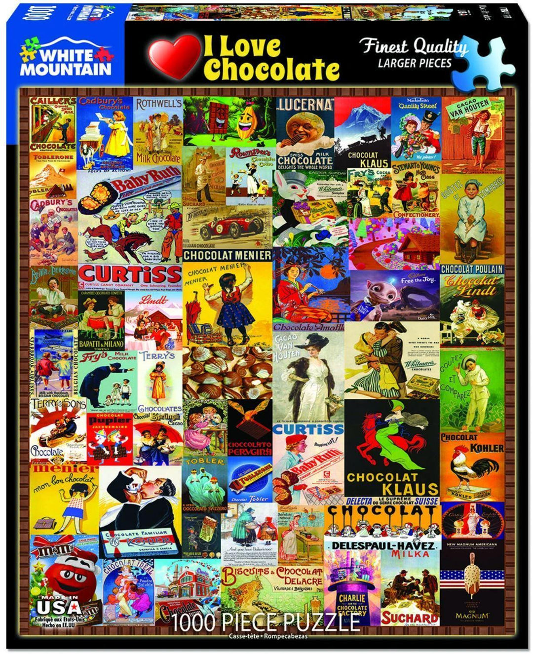 White Mountain Puzzle I Love Chocolate 1000 Piece Jigsaw Puzzle
