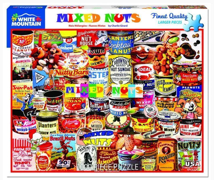 White Mountain Puzzle Mixed Nuts 1000 Piece Jigsaw Puzzle
