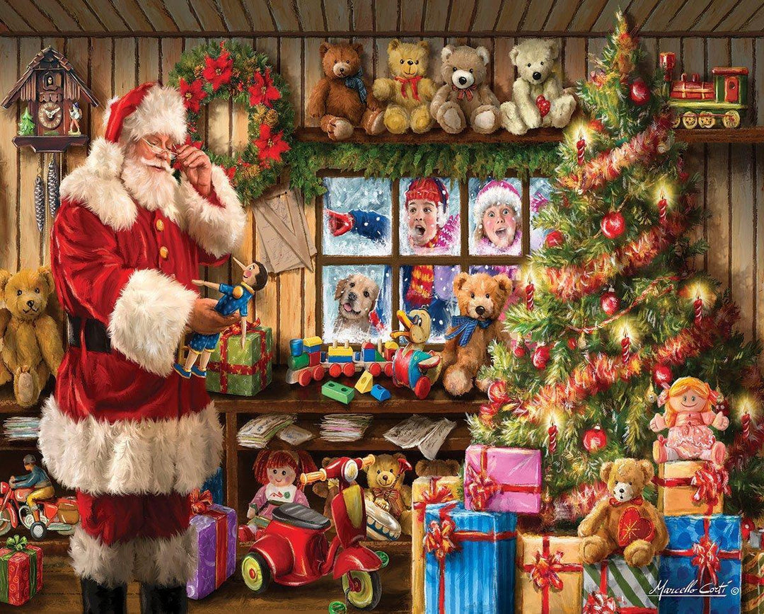 White Mountain Puzzles Look, It's Santa 1000 Piece Puzzle