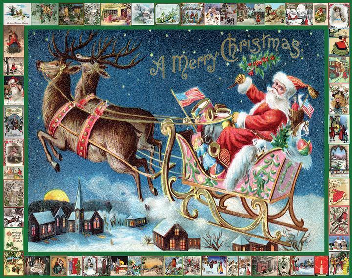 White Mountain Puzzles Santa's Sleigh 1000 Piece Puzzle