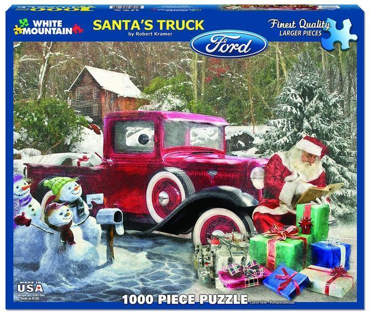 White Mountain Puzzles Santa's Truck 1000 Piece Puzzle