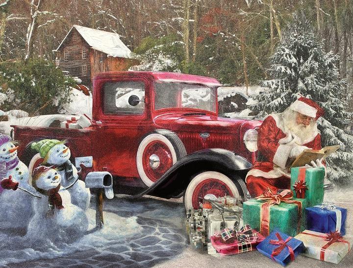 White Mountain Puzzles Santa's Truck 1000 Piece Puzzle