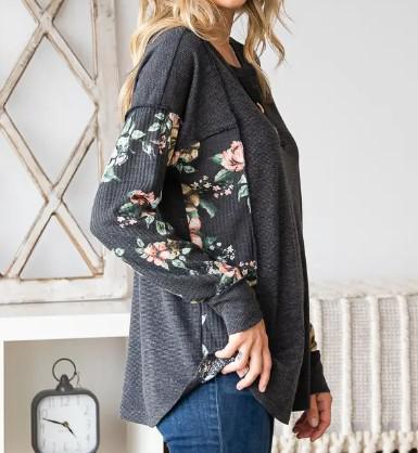 Womens floral thermal tops outlet