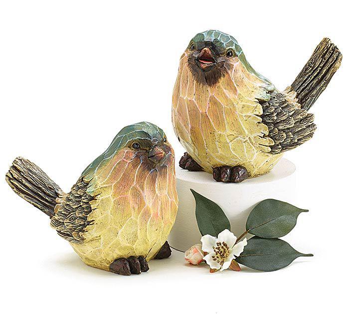 Wood Carved Bluebird Figurine