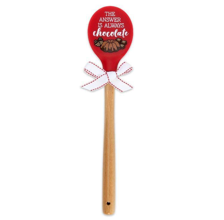 Wood Silicone Spoon | The Answer is Always Chocolate