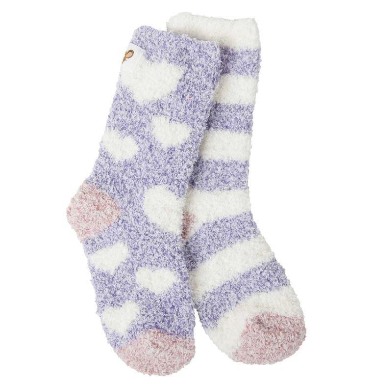World's Softest® Mouse Creek Children's Cozy Heart & Stripe Socks
