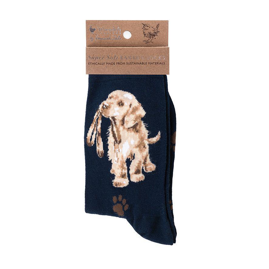 Wrendale Socks | Hopeful Dog Navy