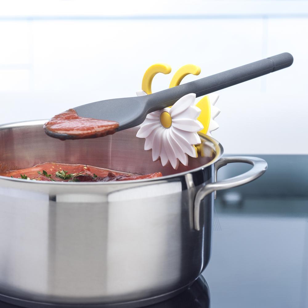 Zeal Daisy Clip-to-Pan Spoon Rest Utensil Holder
