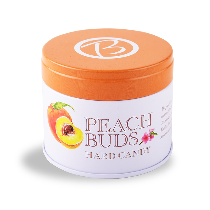 Butterfield's Candy Peach Buds 3.5 oz. tin Butterfield's Candy Peach Buds