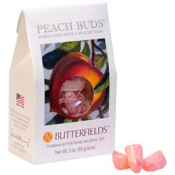 Butterfield's Candy Peach Buds 3 oz pouch