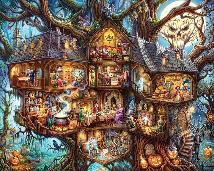 White Mountain Puzzle | Monster Treehouse (2269pz) - 1000 Piece Jigsaw Puzzle