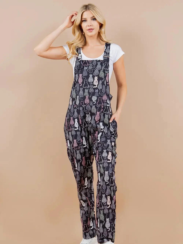 Allover Retro Cat Overall Allover Retro Cat Overall
