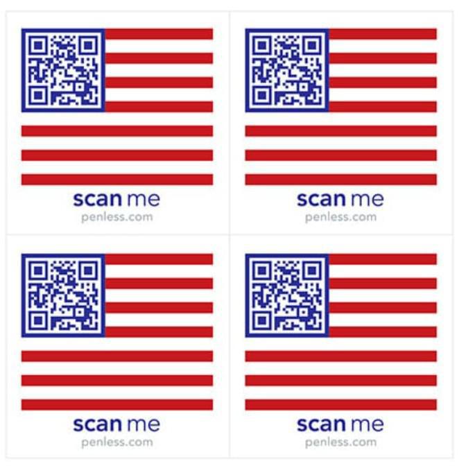 Penless VideoDrops Stickers – Add Video to Anything! American Flag Penless VideoDrops Stickers – Add Video to Anything!