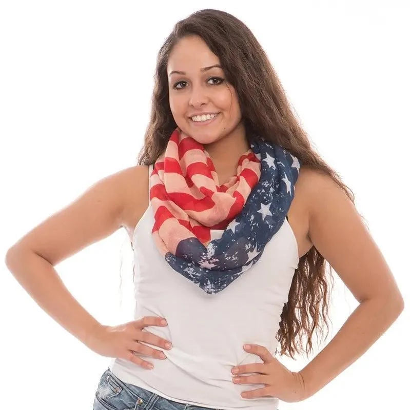 American Flag Print Scarf American Flag Print Scarf
