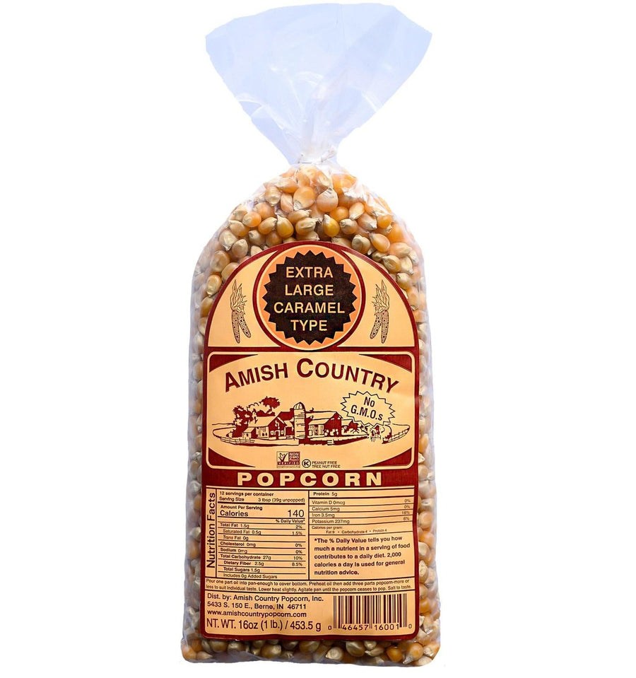 Amish Country Popcorn | Extra Large Caramel Type Amish Country Popcorn | Extra Large Caramel Type